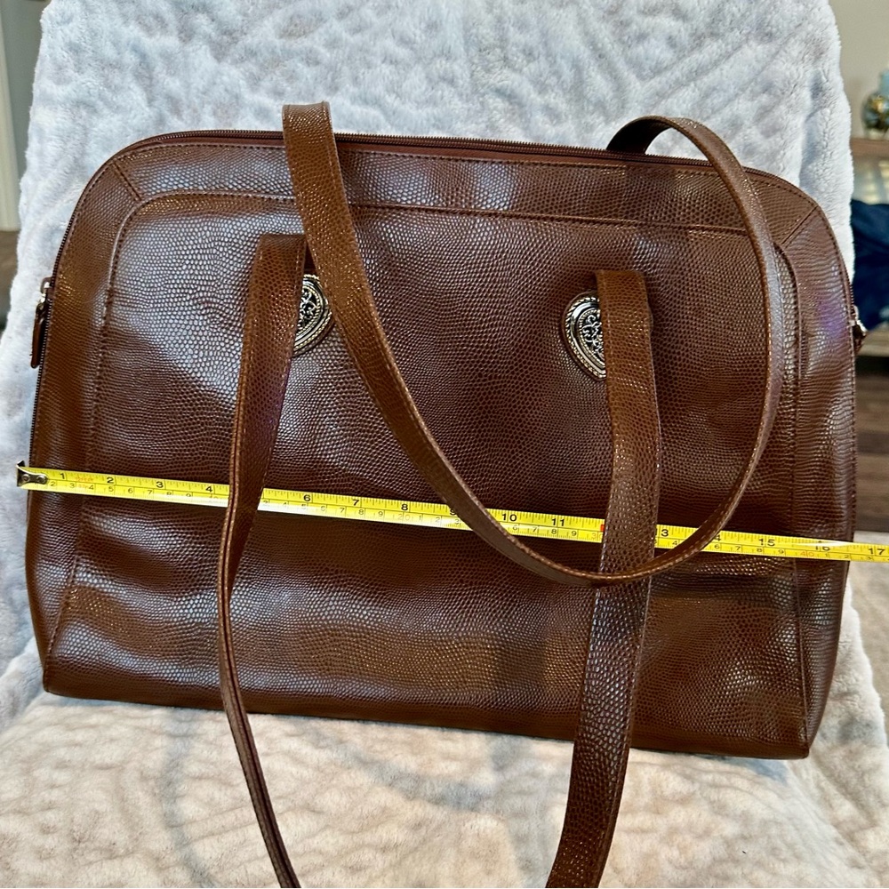 ✨EUC✨Coldwater Creek Brown Pebbled Laptop/ Tablet Travel Bag - Picture 2 of 16